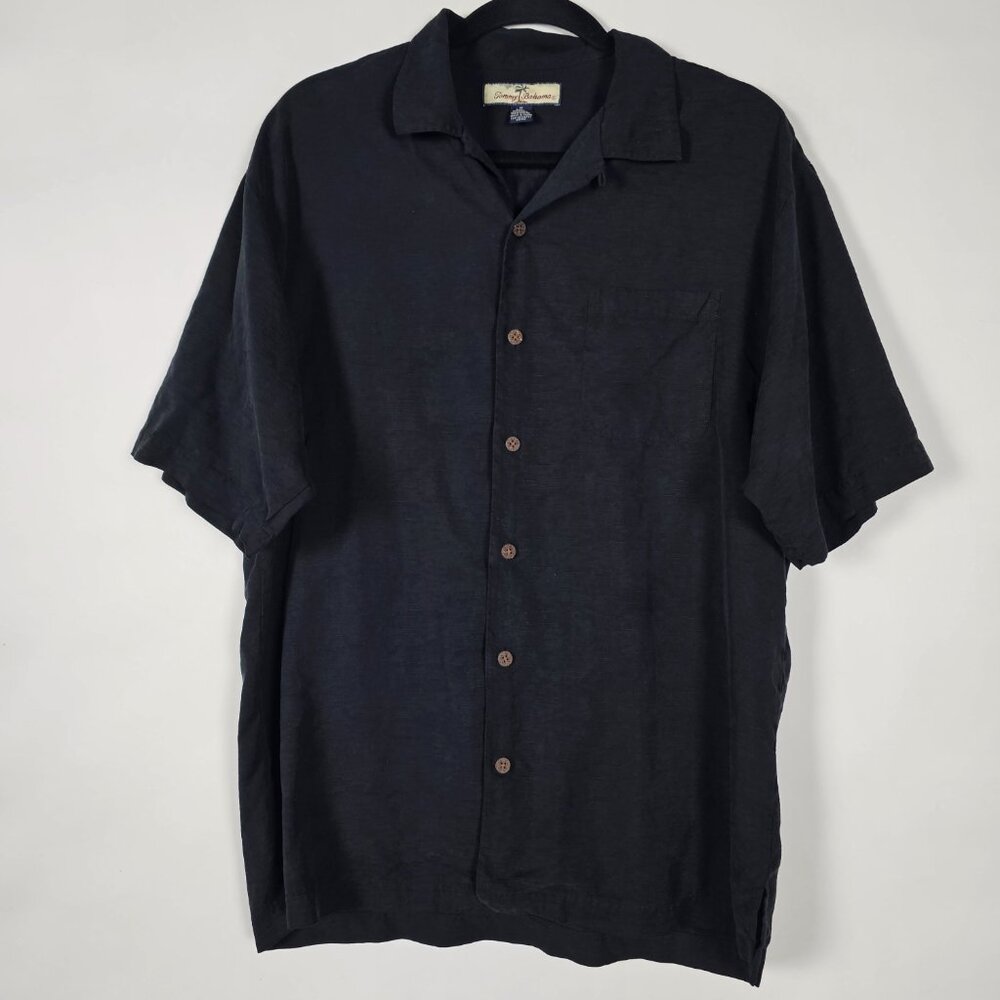 Tommy Bahama 100% Silk Golf King Of Cool Mens Medium Short Sleeve Button Shirt